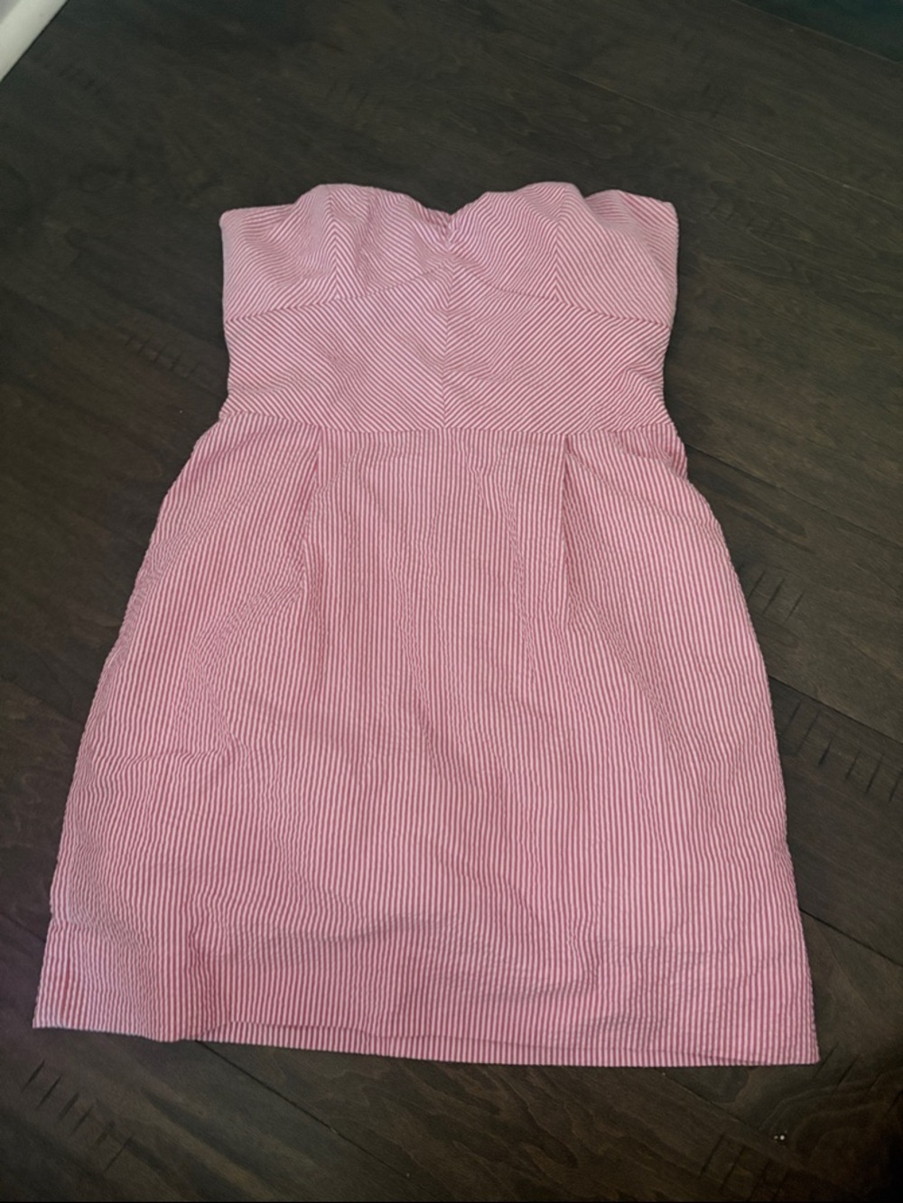 britt ryan Strapless Pink and White Striped Dress